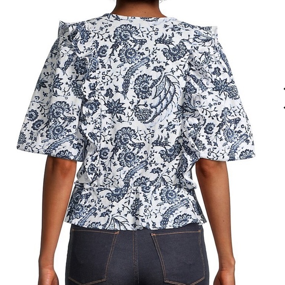 Printed ruffle top size xsmall - Picture 2 of 9
